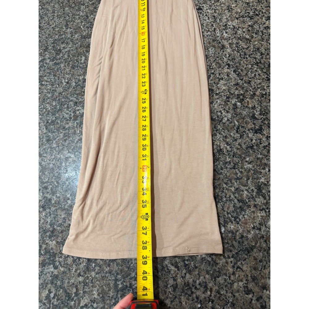 Windsor Tan Bodycon Maxi Dress Size M Scoop Neck Sleeveless D691 - Picture 6 of 6